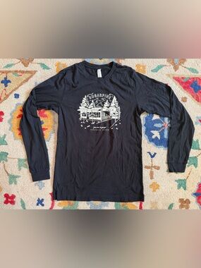 NWOT Canvas Cotton Sugarpine Oregon Black Long Sleeve Graphic Tee